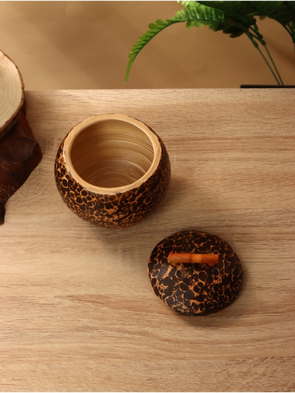 Банка для сыпучих продуктов 11х11х10 см, бамбук