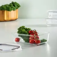 VETTA Набор контейнеров для продуктов на защелках 3пр, 370мл, 600мл, 1000мл, жаропрочное стекло