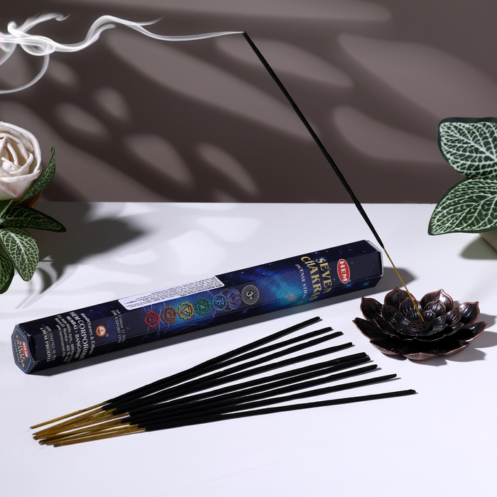 Благовония HEM  Благовония HEM "7 чакр. 7 Chakras", 20 палочек в упаковке, шестигранник