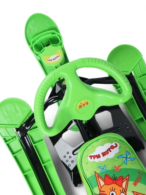 Снегокат &laquo;Три Кота&raquo;, зелёный, СНК/ТК Nika Kids