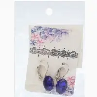 Серьги со стразами &laquo;Яркая классика&raquo;, синие в серебре, d=1.4 см