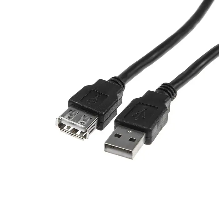 Кабель-удлинитель Luazon CAB-5, USB A (m) - USB A (f), 1.5 м, чёрный