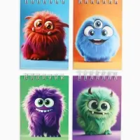 Блокнот А7, 32 листа &laquo;Монстрики&raquo; МИКС