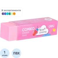 Ластик Deli E3045 Color 60x15x15мм ПВХ ассорти