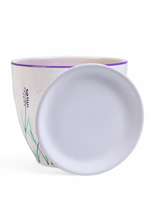 Набор горшков цветочный поддоном 4 шт 0,4 / 1 / 2,5 / 5 л керамика, Лаванда Набор горшков цветочный поддоном 4 шт 0,4 / 1 / 2,5 / 5 л керамика, Лаванда