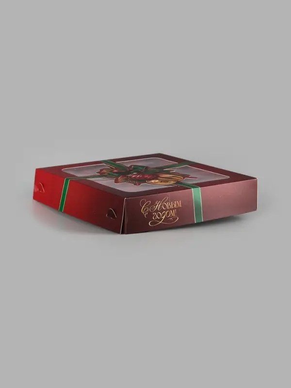 Коробка для 16 конфет &laquo;Новогодний подарок&raquo;, 18,9 х 18,9 х 3,8 см