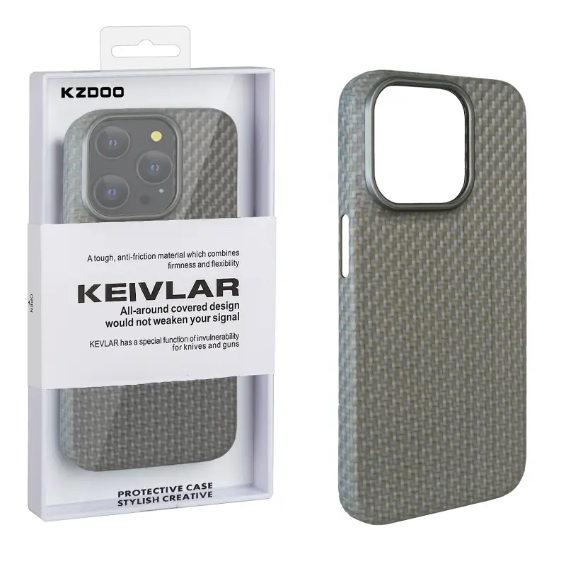 Чехол iPh 15 Pro Kevlar Titanium Grey K-DOO Чехол iPh 15 Pro Kevlar Titanium Grey K-DOO