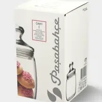 Банка для сыпучих продуктов Paşabah&ccedil;e Cesni, 920 мл, с крышкой, стекло, прозрачная