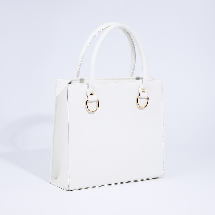 Сумка женская тоут на молнии, цвет белый Сумка женская тоут на молнии, цвет белый