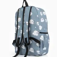 Рюкзак школьный &laquo;Мишки&raquo; для девочки, с пеналом, 3 кармана, 28&times;12&times;43 см, серый