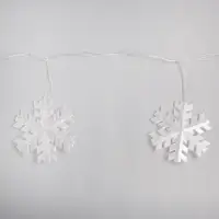 Гирлянда &laquo;Нить&raquo; 2 м с насадками &laquo;Снежинка матовая&raquo;, IP20, прозрачная нить, 36 LED, свечение белое, 220 В