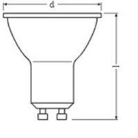 Лампа светодиодная OSRAM LSPAR165036 5W/840 230V GU10 4058075403406