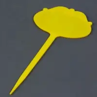 Таблички садовые для маркировки, фигурные, 15 см, набор 20 шт., пластик, жёлтые, Greengo