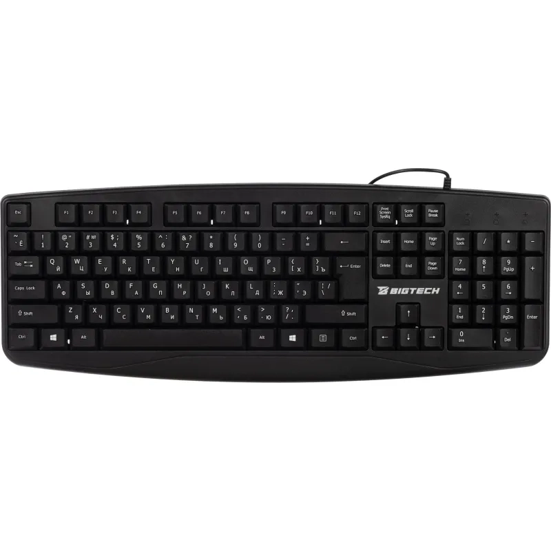 Клавиатура E-KB721 черная, USB, 104кн BT-JKB-003/E-KB721