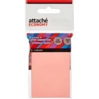 Стикеры Attache Economy с клеев.краем 76x51 мм,100 лист неоновый розовый