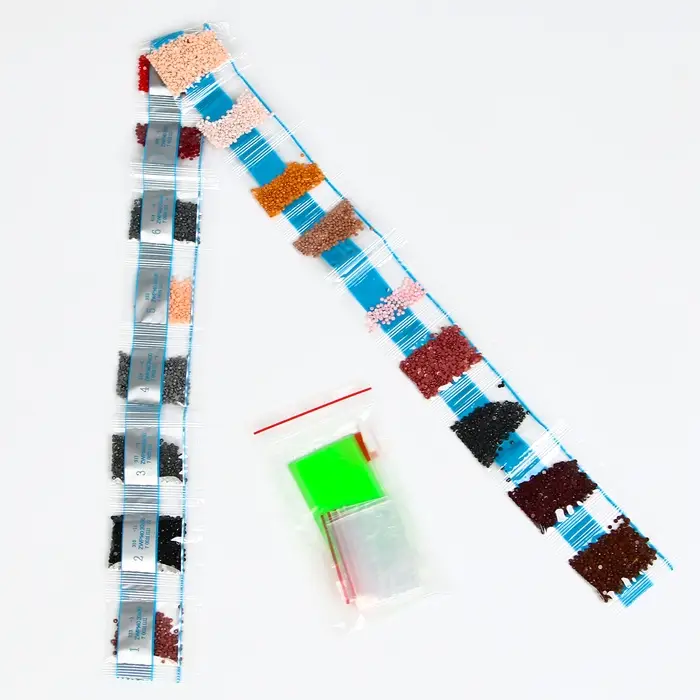 Алмазная мозаика с частичным заполнением на холсте &laquo;Красный цветок&raquo;, 20&times;30 см