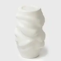 Ваза для цветов, пластик, 9&times;6&times;20 см, 1.7 л, белая