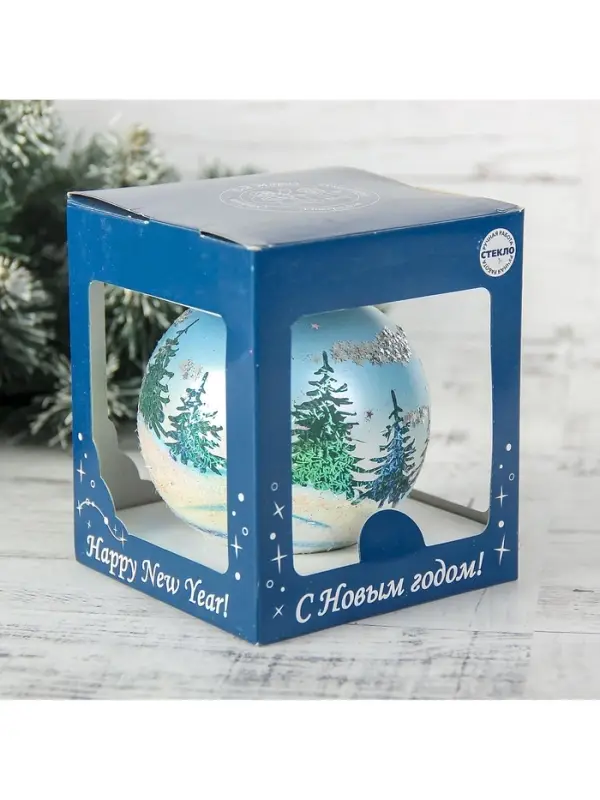 Ёлочный шар &laquo;Снежная сказка&raquo;, d=9.5 см, МИКС