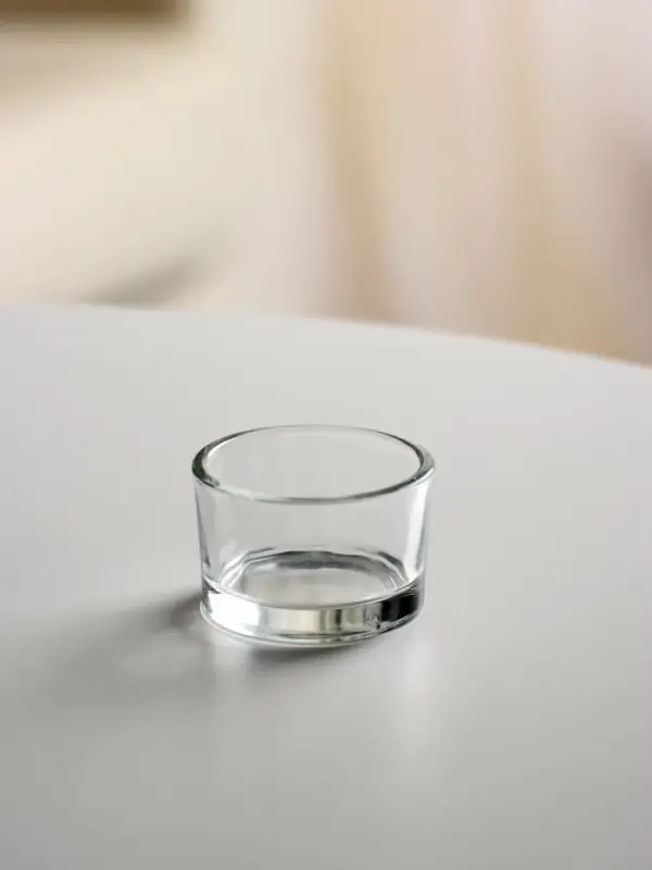 Стеклянный подсвечник на 1 свечу &laquo;Круглый&raquo;, прозрачный, 3.2&times;5&times;5 см
