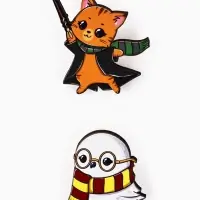 Значки деревянные, неразлучники &laquo;Наша дружба это магия&raquo;, 2 шт., 8&times;12 см