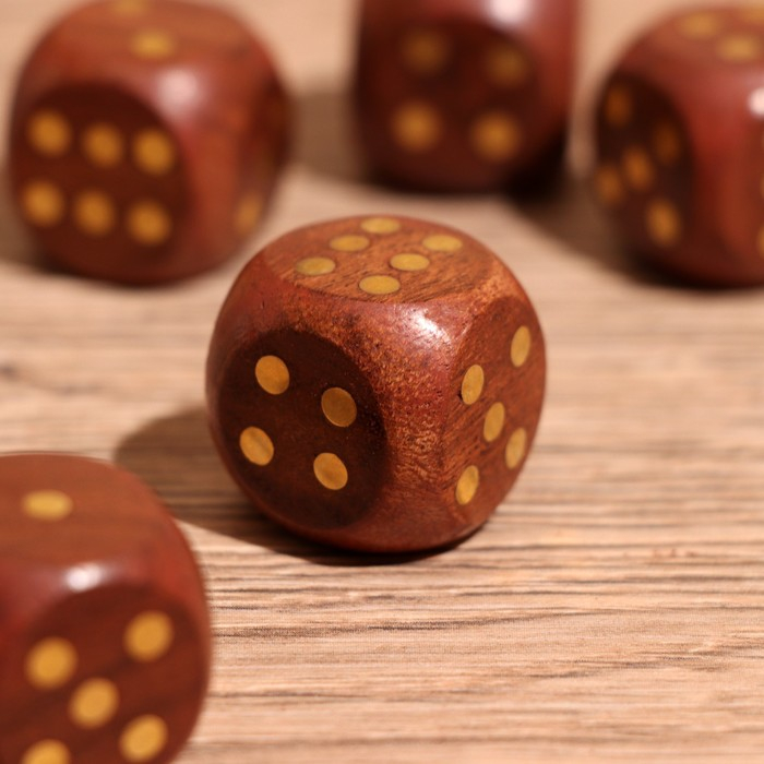 Игра настольная  Игра настольная "Кубики" 6,5х6,5х6,5 см, дерево шишам