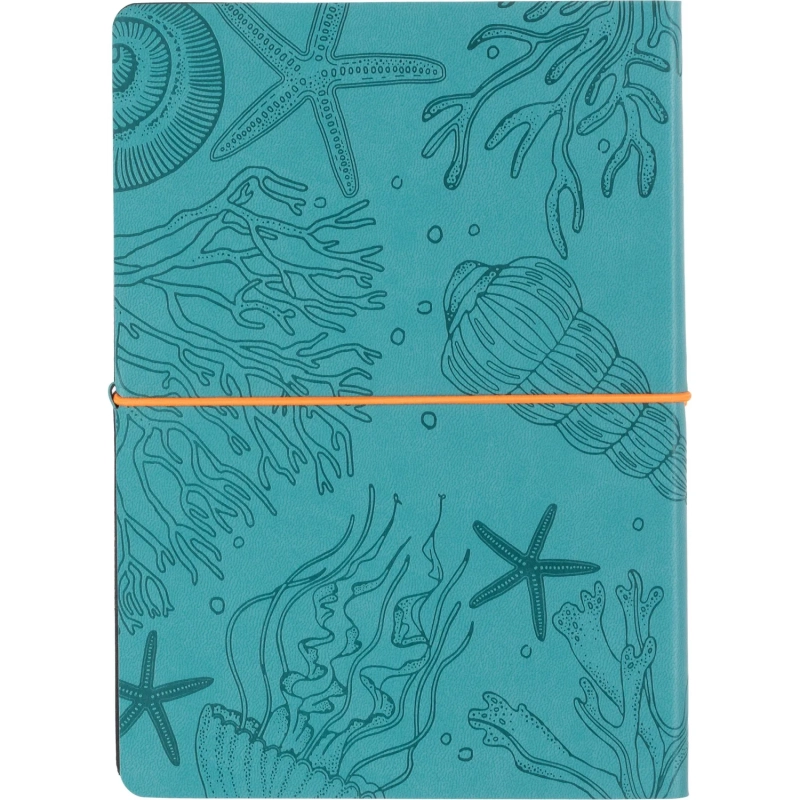 Блокнот А5 128л Attache Морская клетка,мягк.обл.,кожзам с блинт.тиснен 3146