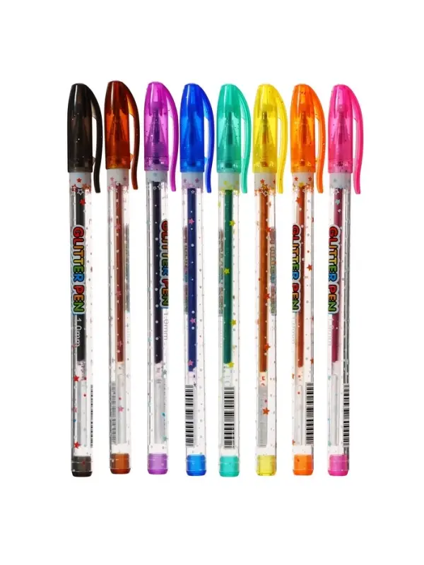 Набор гелевых ручек, 8 цветов, металлик, узел 0.7 мм, в блистере