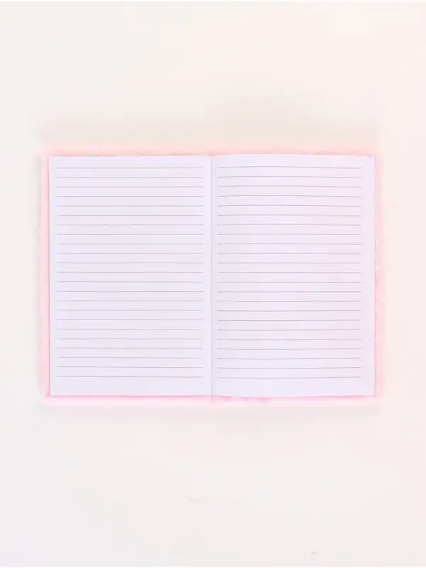 Пушистый блокнот и ручка многоцветная Стич, розовый Пушистый блокнот и ручка многоцветная Стич, розовый