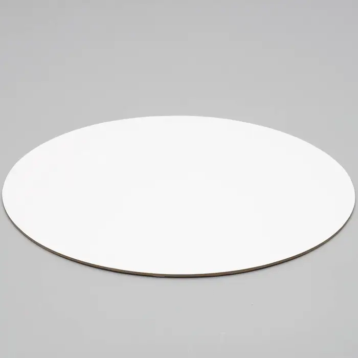 Подложка для торта усиленная 32 см, золото - белый, 3.2 мм