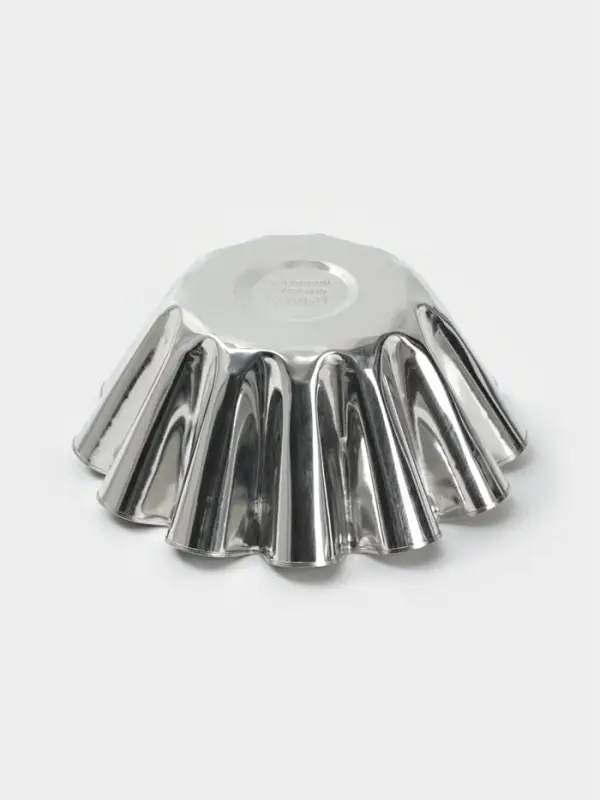 Форма для выпечки ромовой бабы, d=14 см, h=6.2 см, жесть, серебристая