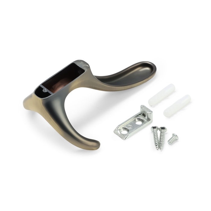 Крючок мебельный CAPPIO HOOK, трехрожковый, бронза Крючок мебельный CAPPIO HOOK, трехрожковый, бронза