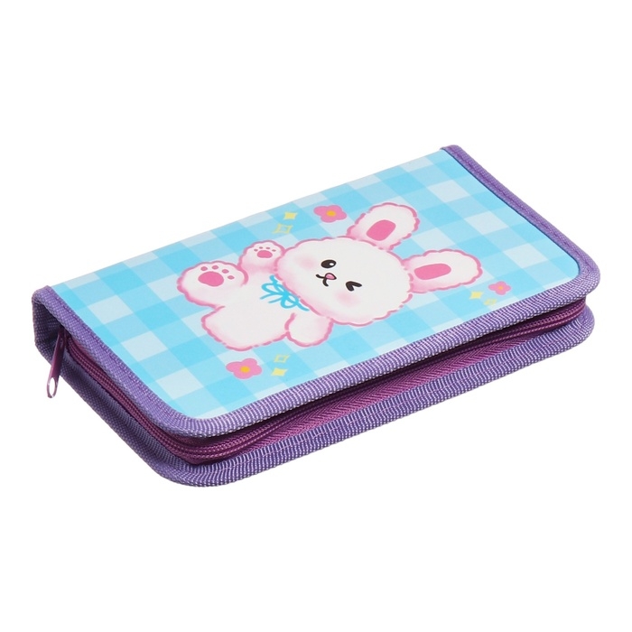 Пенал 1 секция 115 х 205 х 30 мм, Calligrata  Пенал 1 секция 115 х 205 х 30 мм, Calligrata "Зайка", ламинированный картон