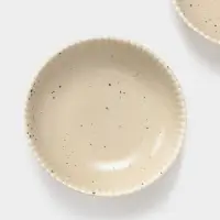 Тарелки глубокие Доляна &laquo;Коралл&raquo;, 700 мл, d=18.2 см, набор 2 шт., фарфор, бежевые