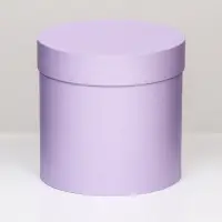 Коробка подарочная круглая, шляпная, сирень, 18&times;18 см