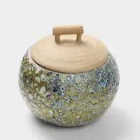 Банка для сыпучих продуктов, 13&times;13&times;12 см, бамбук