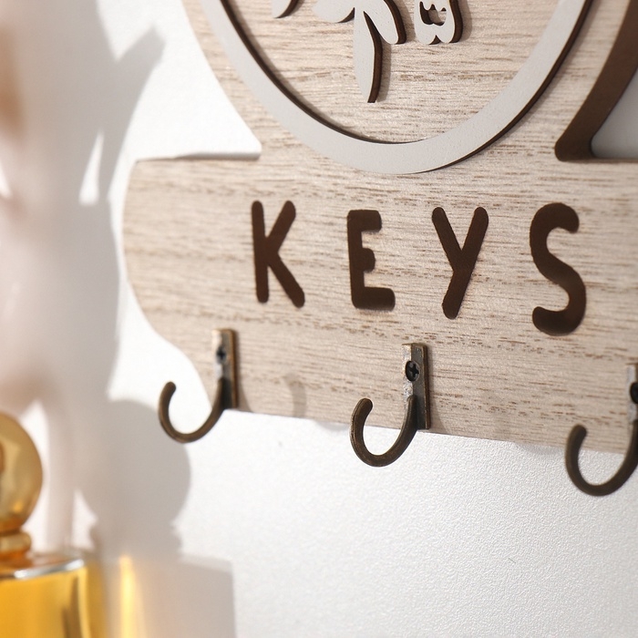 Крючки декоративные дерево  Крючки декоративные дерево "Две птички на ветке" 2,5х19,5х19,5 см