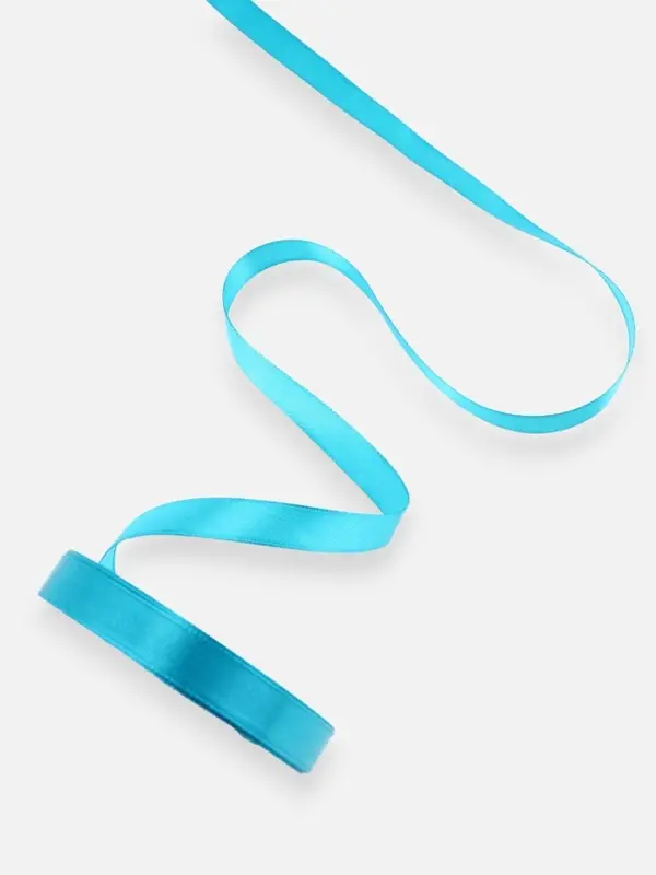 Лента атласная, 12 мм, 23±1 м, голубая №47 Лента атласная, 12 мм, 23±1 м, голубая №47