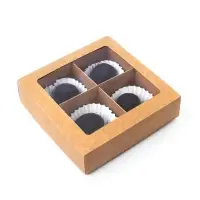 Коробка для 4 конфеты, 12.5×12.5×3.5 см