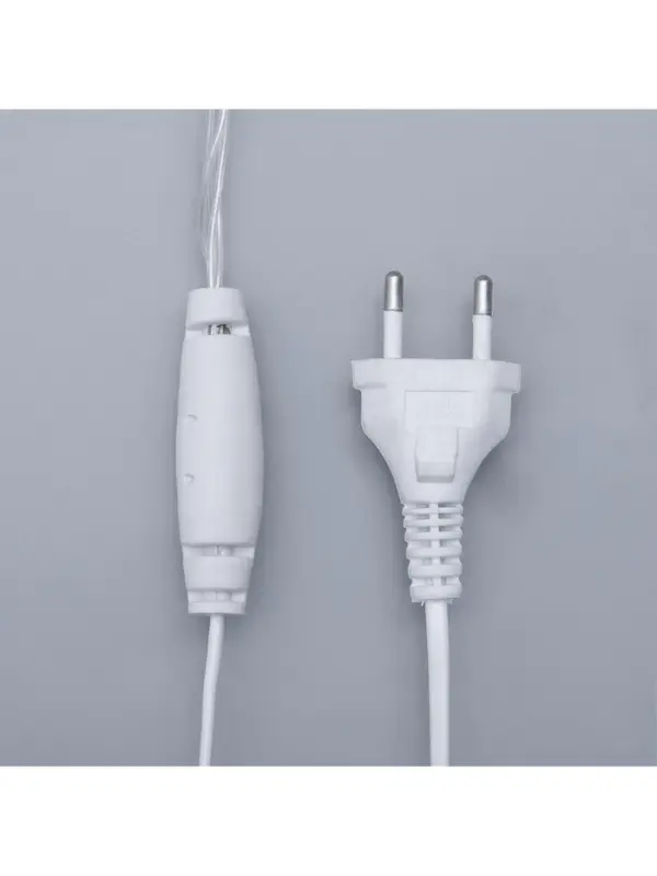 Гирлянда &laquo;Бахрома&raquo; 4&times;0.6 м, IP44, прозрачная нить, 180 LED, свечение тёплое белое, 8 режимов, 220 В