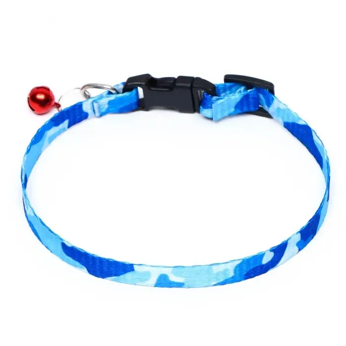 Ошейник Ошейник "Милитари" с бубенчиком, капрон, 30 х 1 см, синий
