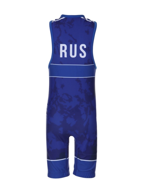 Трико борцовское FIGHT EMPIRE, WT500B, синее, размер 130