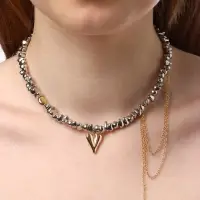Колье &laquo;Сердце&raquo;, водопад, L=30 см, цветной
