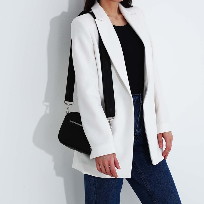 Сумка женская через плечо, TEXTURA, маленький размер, цвет чёрный Сумка женская через плечо, TEXTURA, маленький размер, цвет чёрный