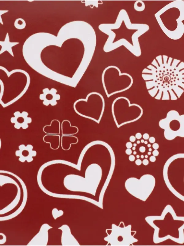 Бумага упаковочная глянцевая &laquo;Сердце&raquo;, двусторонняя, 70&times;100 см