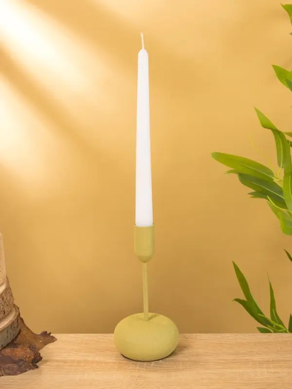 Подсвечник на 1 свечу текстурный  Подсвечник на 1 свечу текстурный "Оливковый" 8х8х15,5 см