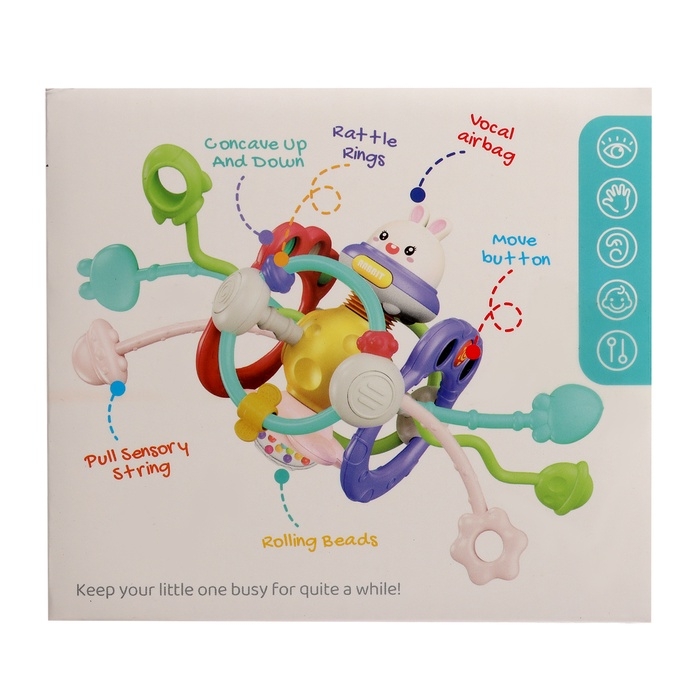 Развивающая игрушка «Кролик», с тянучками Развивающая игрушка «Кролик», с тянучками