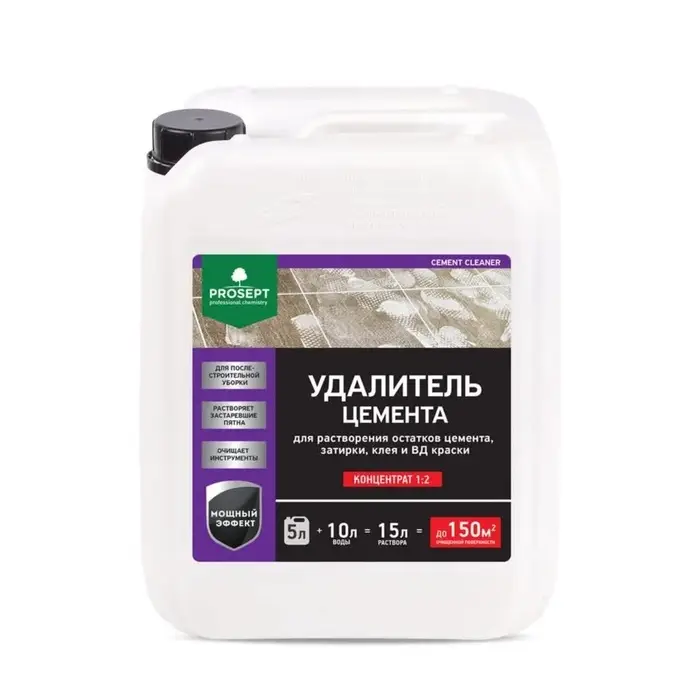 Удалитель цемента Prosept Cement Cleaner, концентрат 1:2, 5 л