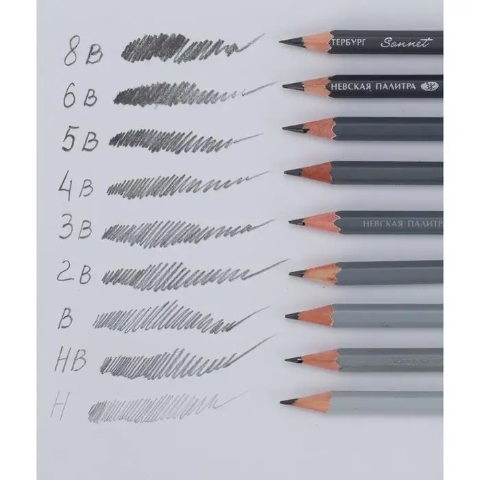 Набор карандашей чернографитных ЗХК Набор карандашей чернографитных ЗХК "Сонет", 6 штук, 8B, 133411690