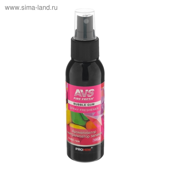 Ароматизатор AVS AFS-003 Stop Smell, бабл гам, спрей, 100 мл Ароматизатор AVS AFS-003 Stop Smell, бабл гам, спрей, 100 мл