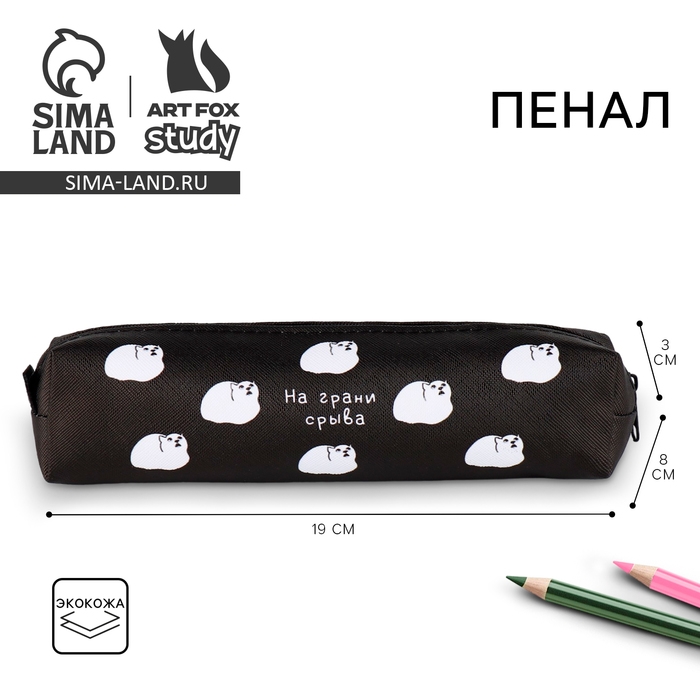 Пенал школьный из искусственной кожи «1 сентября: На грани срыва» , 19 х 8 х 3 см Пенал школьный из искусственной кожи «1 сентября: На грани срыва» , 19 х 8 х 3 см